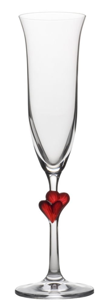 Champagnerglas rot L'Amour 2er-Set