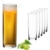 PLATINUX Bierglas Hohe Biergläser, Glas, 200ml (max. 240ml) Set (6-Teilig) Bierstangen Kölschglas Spülmaschinenfest weiß